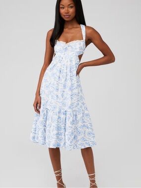 NWT For Love & Lemons MAISIE MIDI DRESS SIZE M